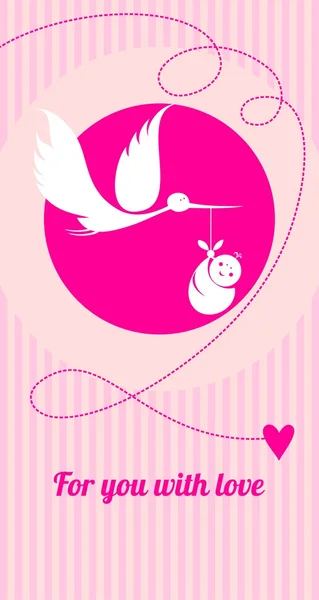 Bebek doğum duyuru kart (aile hayatı serisi)