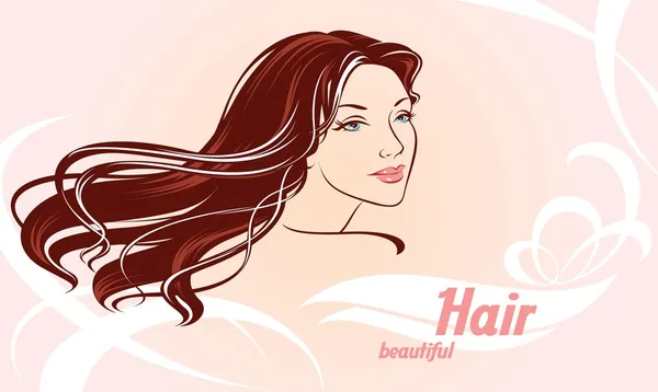 Cabello femenino — Vector de stock