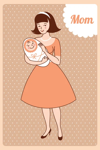 Mom and baby — Stock Vector