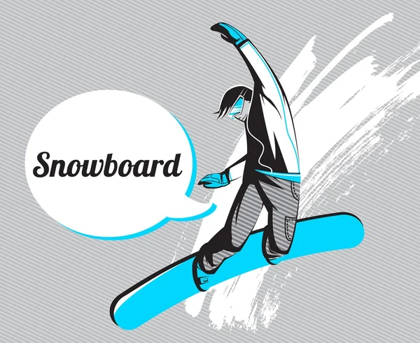 Snowboard — Stockvektor