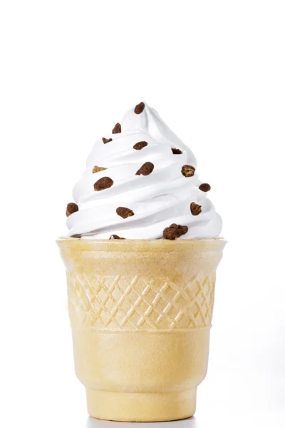 Witte ice - cream kegel — Stockfoto