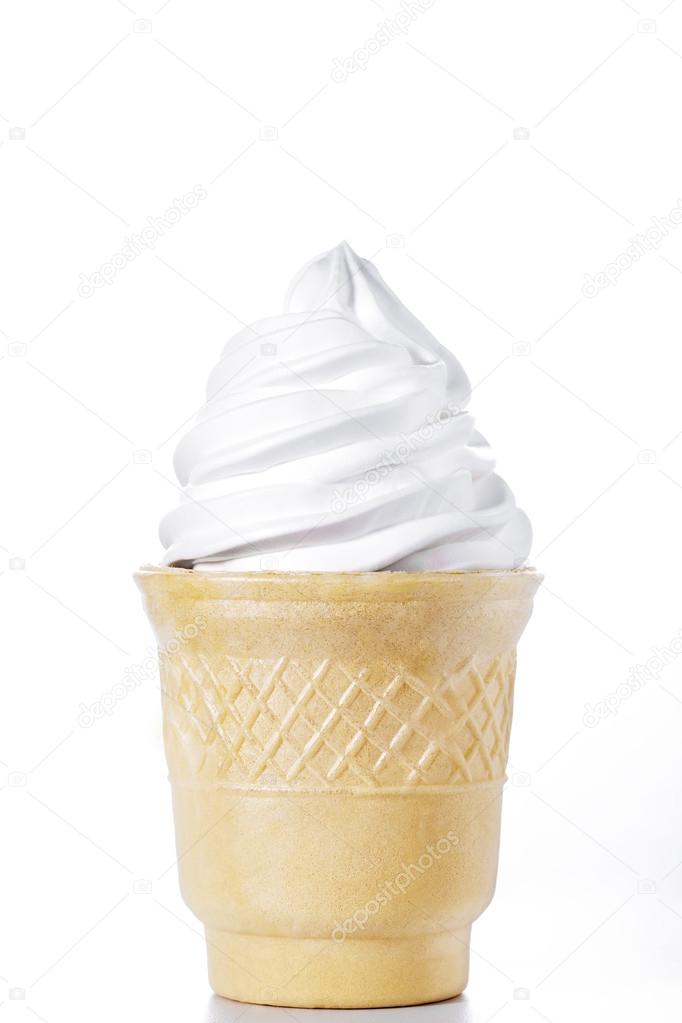 White ice-cream cone