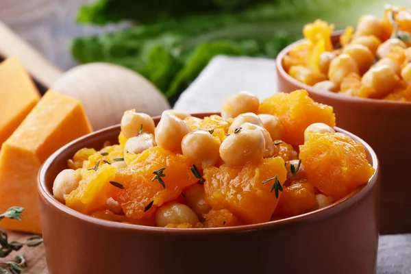 Pumpkin with chickpeas — Stock Photo, Image
