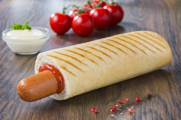 Francouzské hot dog gril — Stock fotografie