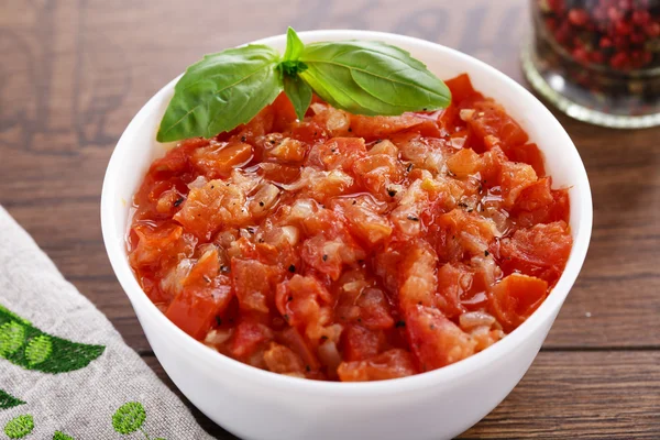 Concasse tomatensaus — Stockfoto