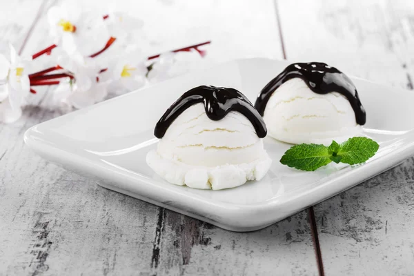 白巧克力冰淇淋 — ストック写真