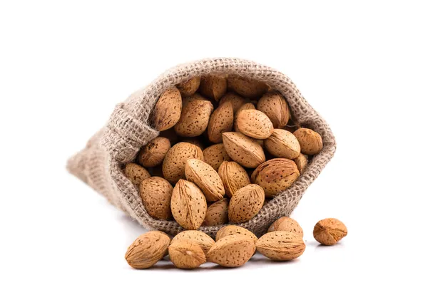 Almonds in a bag — Stock Photo, Image