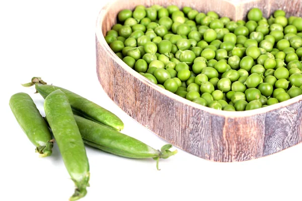 Peas in a heart — Stock Photo, Image