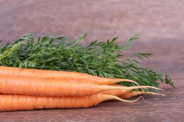 Morötter med toppar — Stockfoto