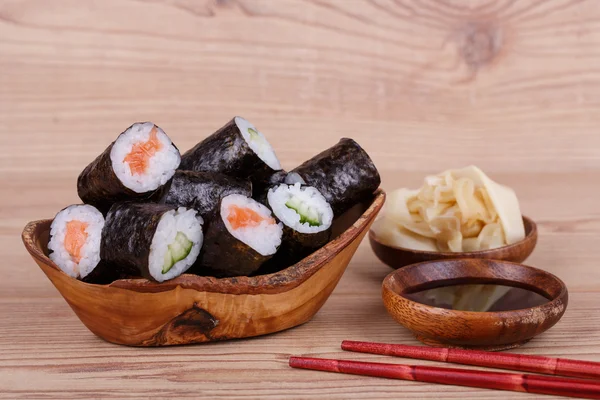 Sushi and Roll — Stock Photo, Image