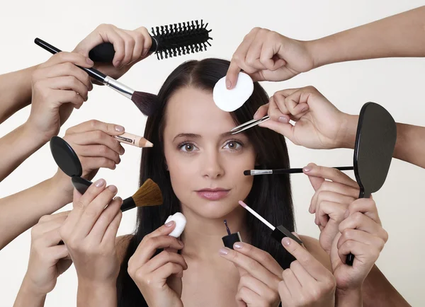 Viele Hände machen leichte Arbeit — Stockfoto