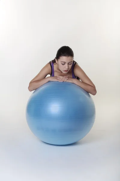 Přes gym ball — Stock fotografie