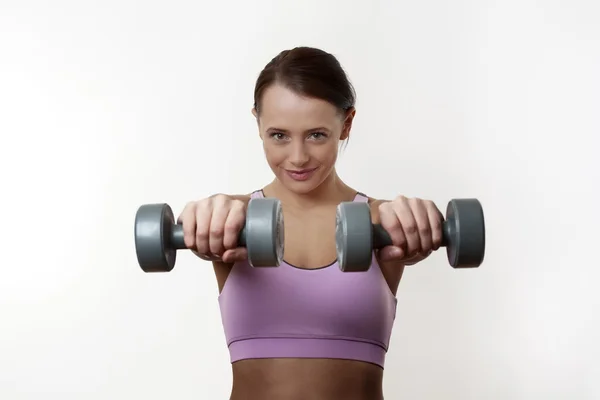 Workout with weights — Stock Photo, Image