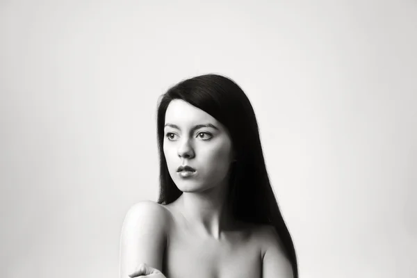 Черно-белый портрет — стоковое фото