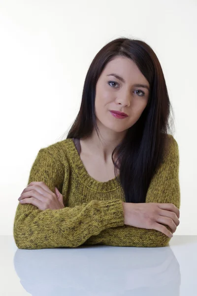 Mujer en un jersey — Foto de Stock