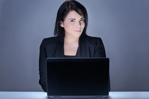 Working on the laptop — Stock Photo, Image