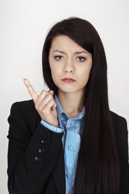 Sıva üstünde parmak kadınla