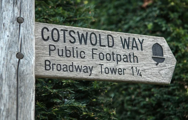 Footpath sign for the Cotswold Way, Cotswold, England