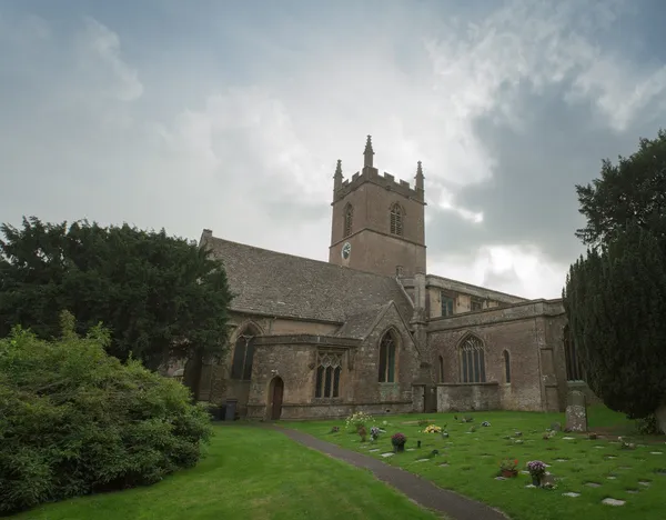 Landscape view of an English church — Stock Photo, Image