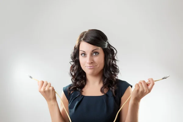Confused young woman — Stock Photo, Image
