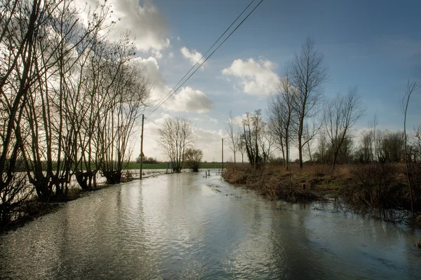 Road flooded — Stock Photo, Image