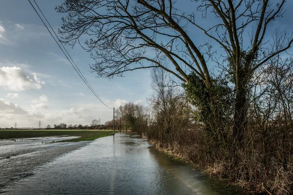 Road flooded — Stock Photo, Image