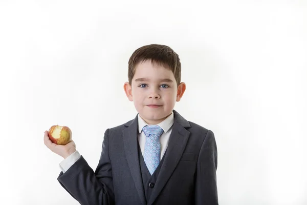 Kid utklädd som en näringsidkare — Stockfoto
