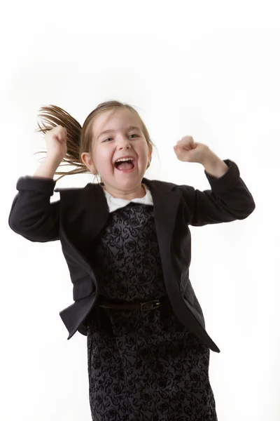 Young kid dressed up as a business person — Stock Photo, Image