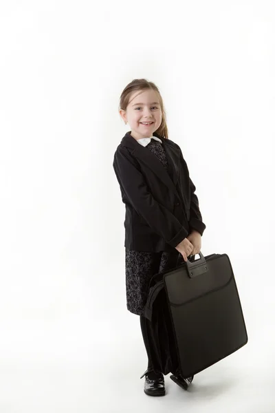 Młode dziecko ubrane jak przedsiębiorca — Zdjęcie stockowe