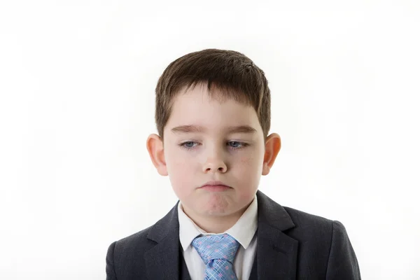 Young kid dressed up as a business person — Stock Photo, Image