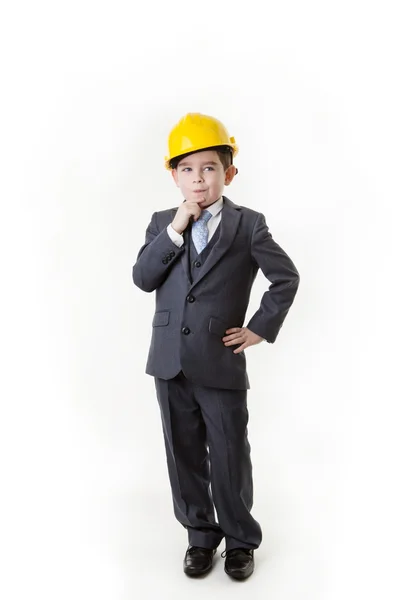 Niño joven vestido como una persona de negocios — Foto de Stock