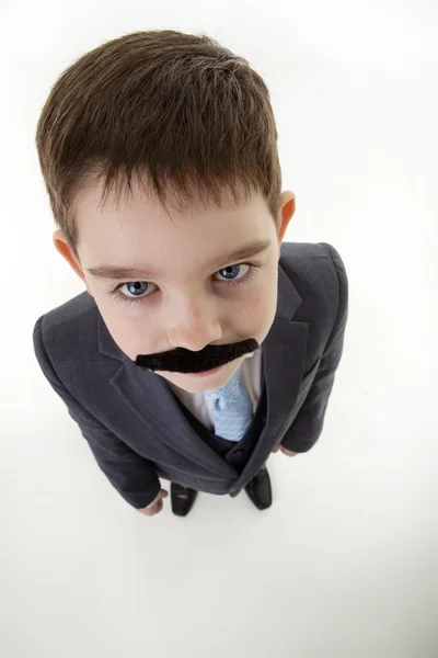 Young kid dressed up as a business person — Stock Photo, Image