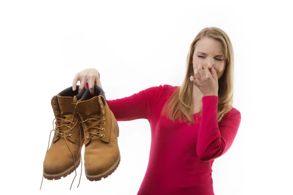 Dreckig stinkende Schuhe — Stockfoto