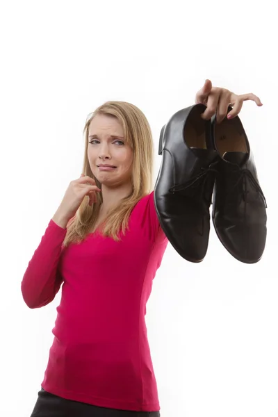 Dreckig stinkende Schuhe — Stockfoto