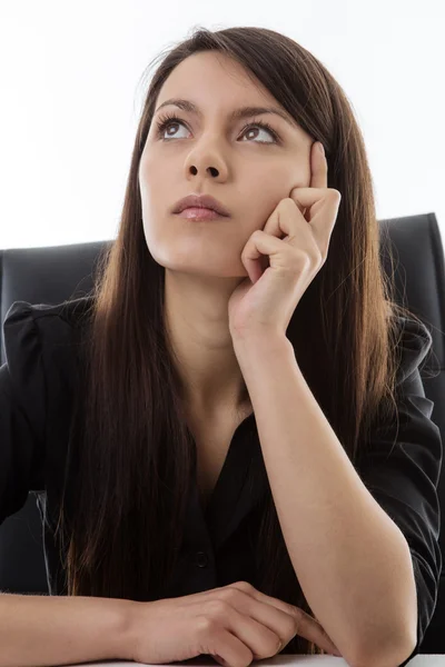 Business woman sitting at her desk — Stock Photo, Image