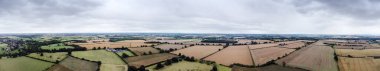 Buckinghamshire kırsalının yukarısından panoramik görüntü 