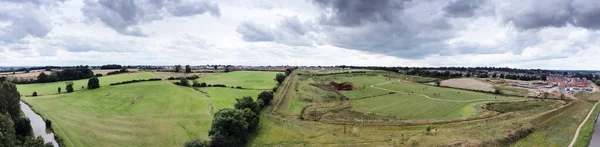 Panoramiczny Obraz Góry Skraju Miejscowości Bodicote Pobliżu Centrum Banbury Oxfordshire — Zdjęcie stockowe