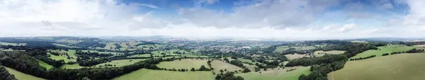 Panoramiczny Widok Góry Worcestershire Wsi Patrząc Dół Vally Broadway Wsi — Zdjęcie stockowe