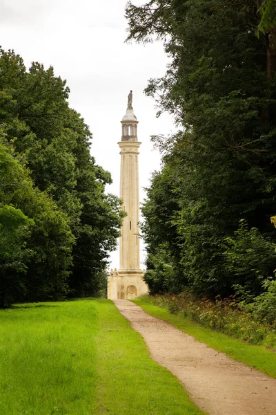 Beeld Van Het Cobham Monument Stowe Tuinen Engeland — Stockfoto