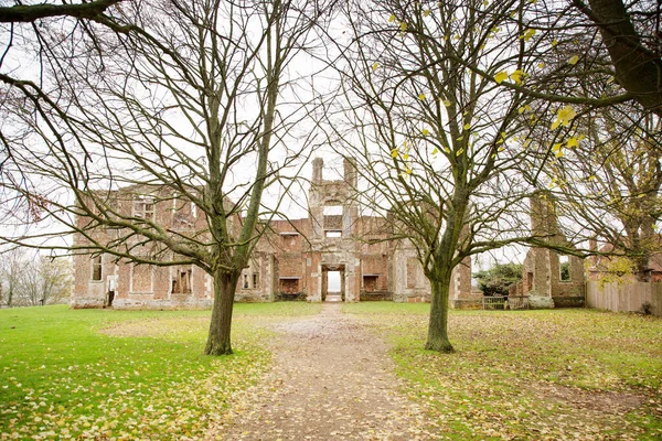 Houghton House Förstörd Första Klassens Byggnad Herrgård Bedfordshire England Stockbild