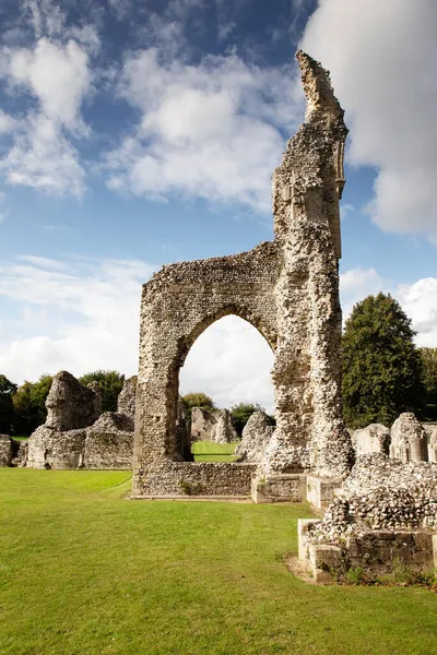 Thetford Manastırı Nın Kalıntıları Thetford Norfolk Ngiltere Bir Cluniac Manastırı — Stok fotoğraf