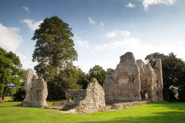 Weeting Kastély Középkori Kastély Falu Weeting Norfolk Anglia — Stock Fotó