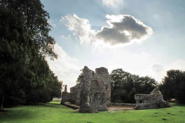 Weeting Castle Średniowieczny Dwór Wsi Weeting Norfolk Anglia — Zdjęcie stockowe