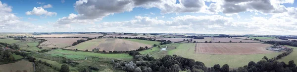 Panoramiczny Widok Powietrza Miejscowości Castle Acre Norfolk Anglia — Zdjęcie stockowe
