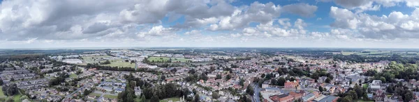 Vista Panorâmica Aérea Cidade Thetford Inglaterra — Fotografia de Stock