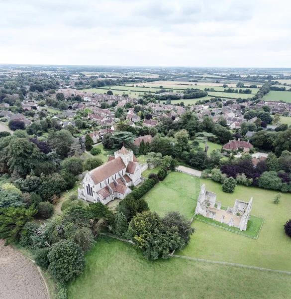 View Village Boxgrove Ruined Priory Church Saint Mary Saint Blaise — Stock Photo, Image