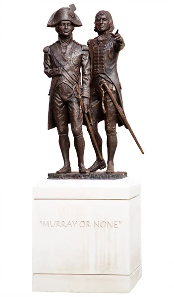 Cut Out White Sculpture Admirals Nelson Murray Chichester Local Artist — Stock Photo, Image
