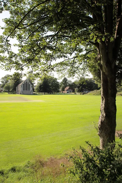 Landschap Van Chichester Priorij Park Met Het Guildhall Gebouw Achtergrond — Stockfoto