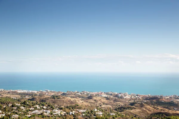 View Top Mijas Looking Out Coast Line — Stock Photo, Image