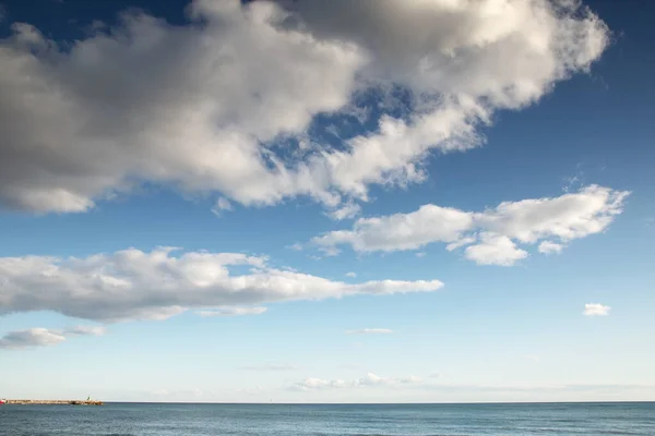 Морское Изображение Песчаного Моря Неба Сделанное Испанском Бенальмадене — стоковое фото